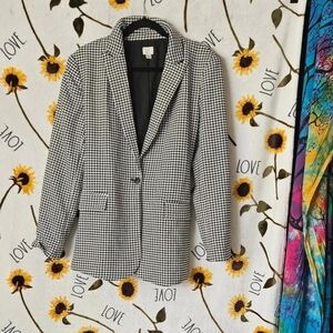 A New Day. Size L.Checker Design Belted Dress Blazer.